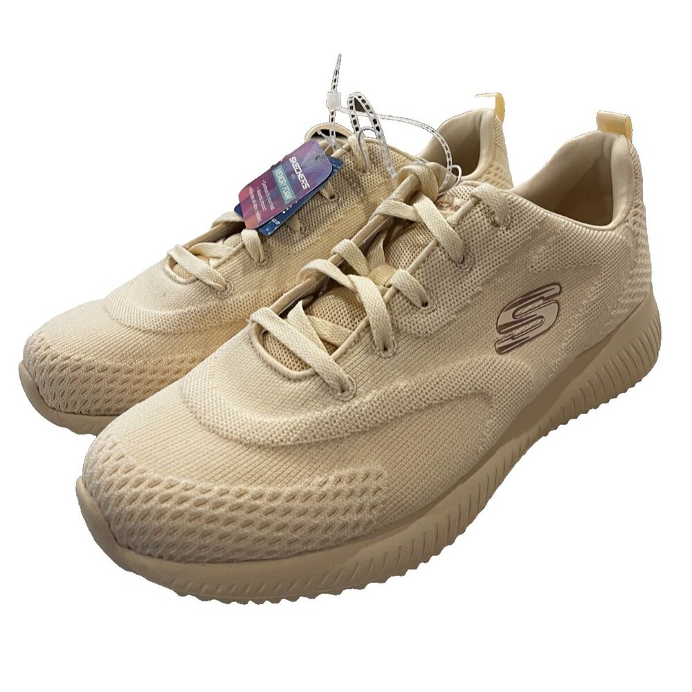 Women’s Skechers Memory Foam Natural Ivory Athletic Shoes SN 179094R Size 10 NEW